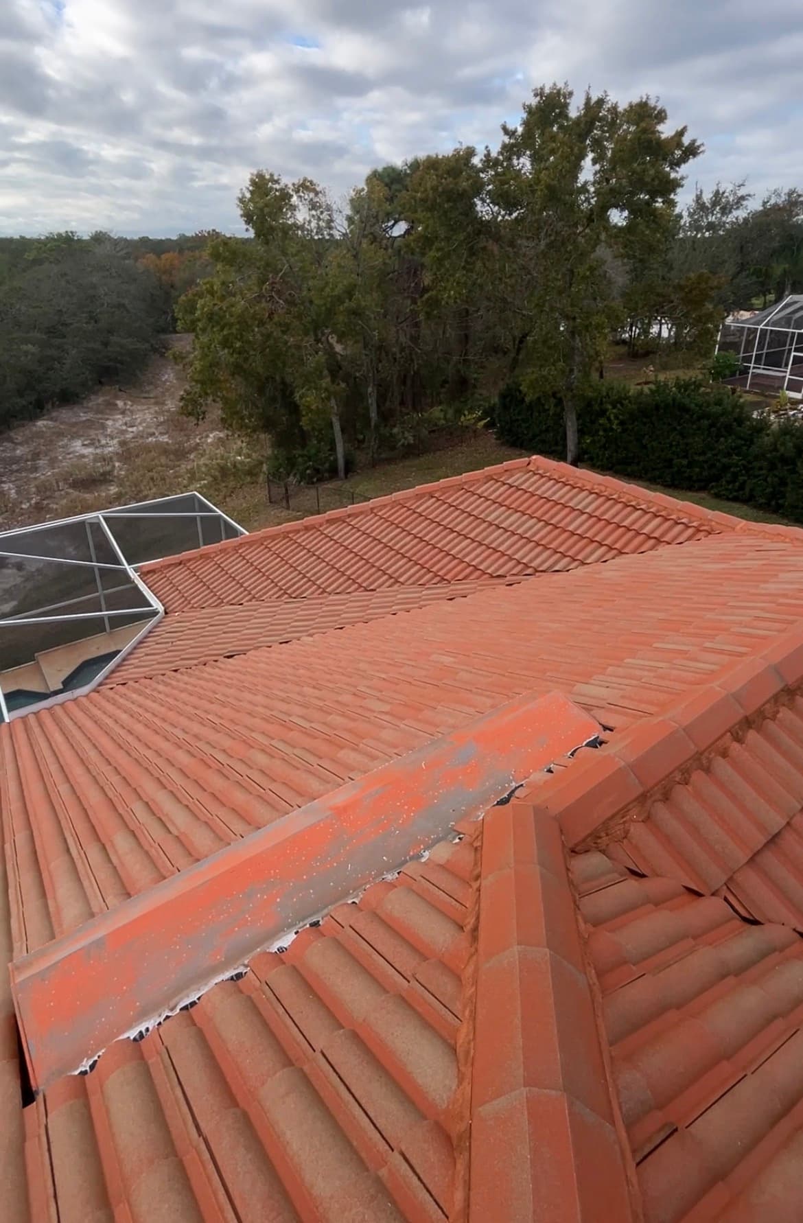 After: Clean tile roof after soft wash treatment by Black Lab Power Wash in Spring Hill FL