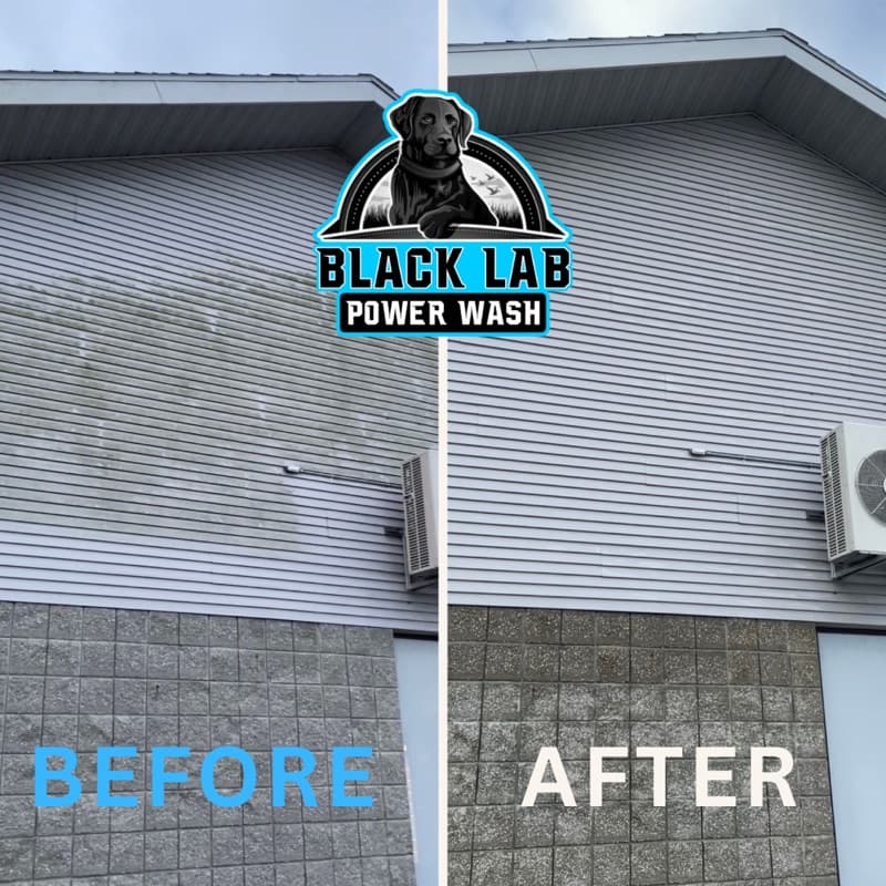 House wash before and after - Brooksville FL